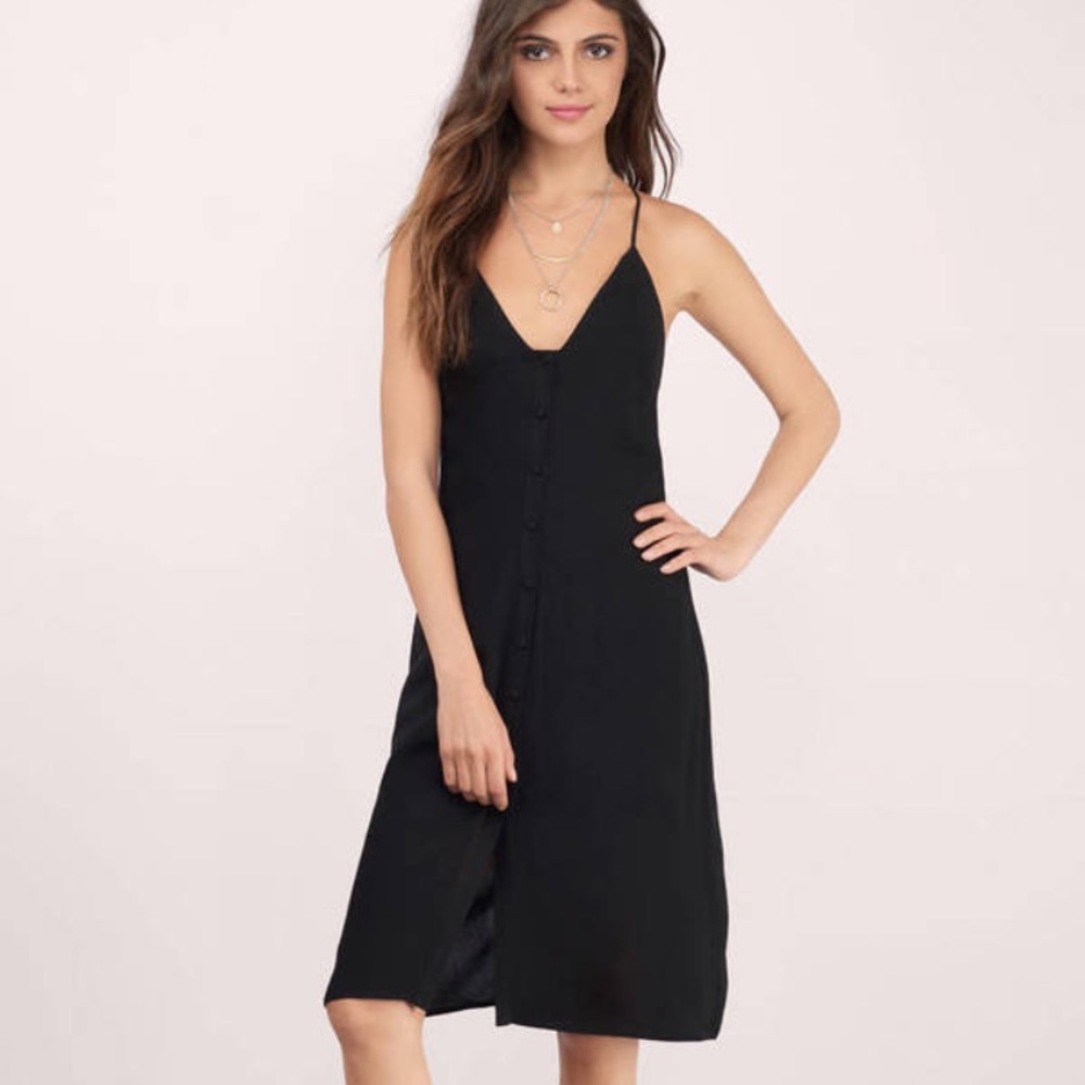 Tobi black midi dress